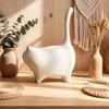 3D-Printed Cat Ornament Matte Texture Minimalist Cat Decoration for Living Room Study Office Café Desktop Gift for Cat Lovers