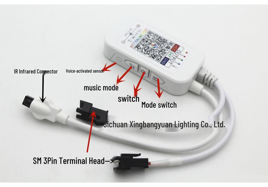 24-Key RGB Bluetooth Light Strip Controller: Mobile App, 12V/24V Color Changer & Dimmer