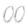 European & American Hollow Stainless Steel Earrings - Light Luxury High-End Ear Cuffs for Women, Versatile Slimming Style.