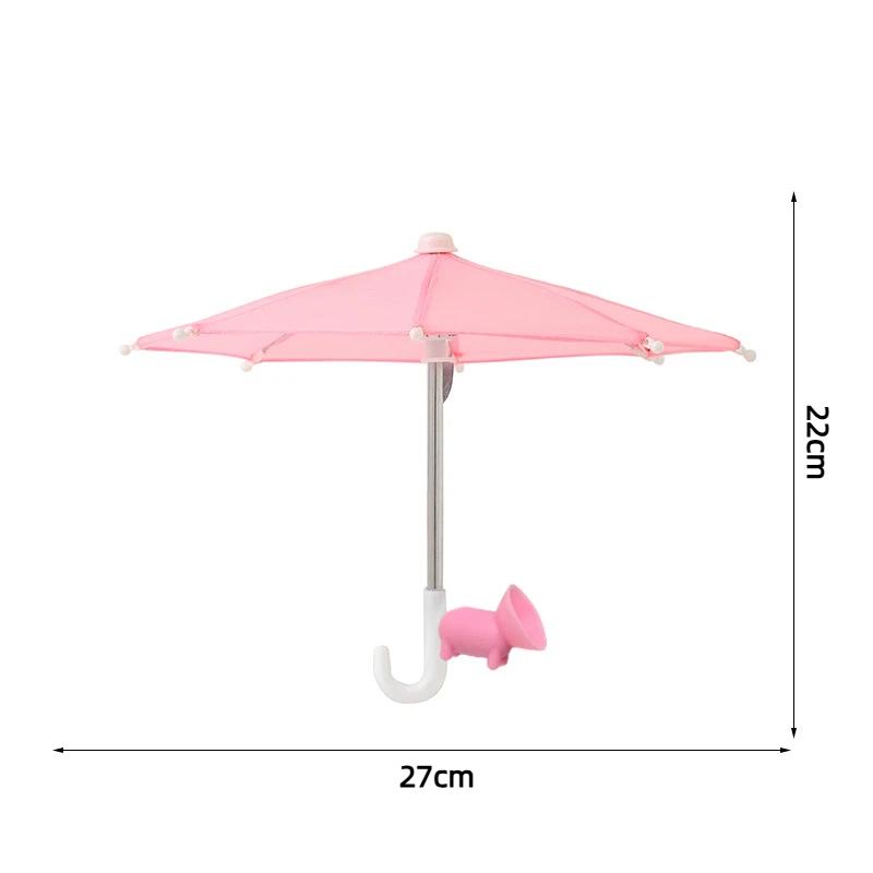 1Pcs Waterproof Rainproof Universal Smartphone Sun Shade Outdoor Live Phone Mini Umbrella Portable Car Phone Holder Umbrella
