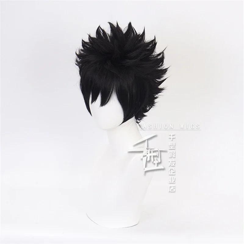 Anime My Dabi Cosplay Wig Boku No Hero Academia Short Black Heat Resistant Synthetic Hair Party Wigs