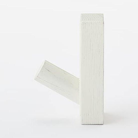 Muji Resin Wall-Mounted Furniture Hook Oak Wood Light Gray Width 4 Depth 6 Height 8 Cm