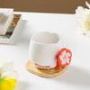 Kreative Süße Blumen Kaffeetasse Porzellan Kinderwasserbecher Cartoon Keramikbecher Geschenk Tischdekoration Zarte Tassen