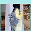 Cute Cat Plush Backpack For Girls With Cartoon Design And Lightweight Material For Daily Use