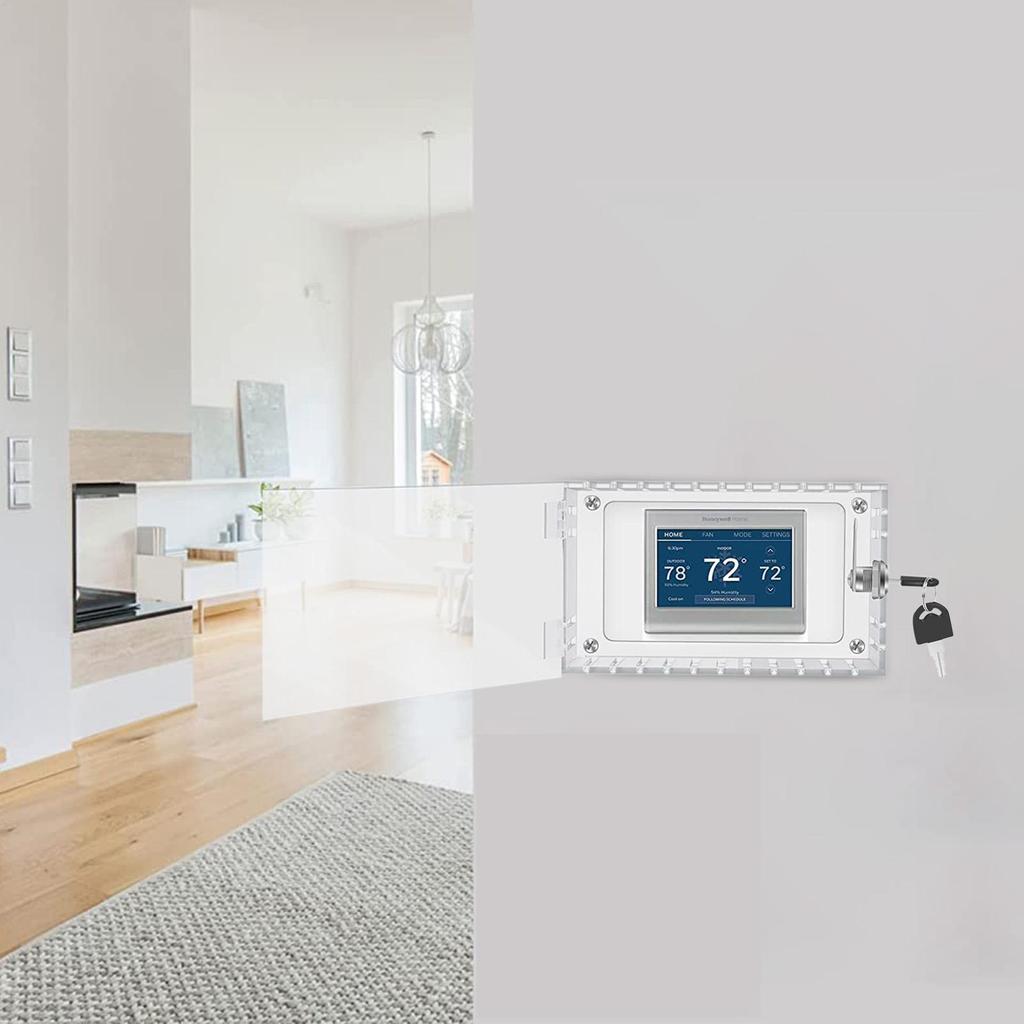 Lock Box for Thermostat On Wall Clear AC Thermostat Cover with Lock Home Accessories for Industrial Garage Attic Outlet