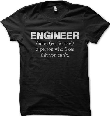 Engineer Mens Funny T Shirt - Gift for Dad Printed T-shirt 9156