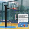 Adjustable Fixed Basketball Hoop with Tempered Glass Backboard