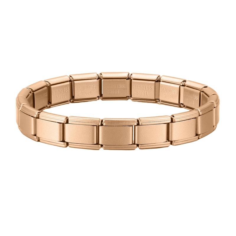 Braccialetti Charm Italiani Fai da Te Catena di Base Bracciale in Acciaio Inossidabile Moduli Assemblati Versatili Regalo Ideale 9mm Universale Dropshipping