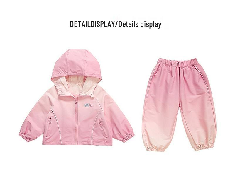 Mädchen Herbst 2025 Gradient Sportbekleidung Mode Zweiteiler