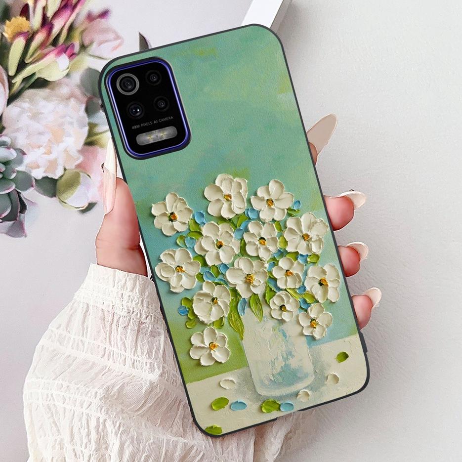 For LG K52 K62 2020 Case LM-K520 LM-K525 Stylish Love Heart Painted Cover Soft TPU Phone Case For LG K62 K 52 LGK52 LGK62 Fundas
