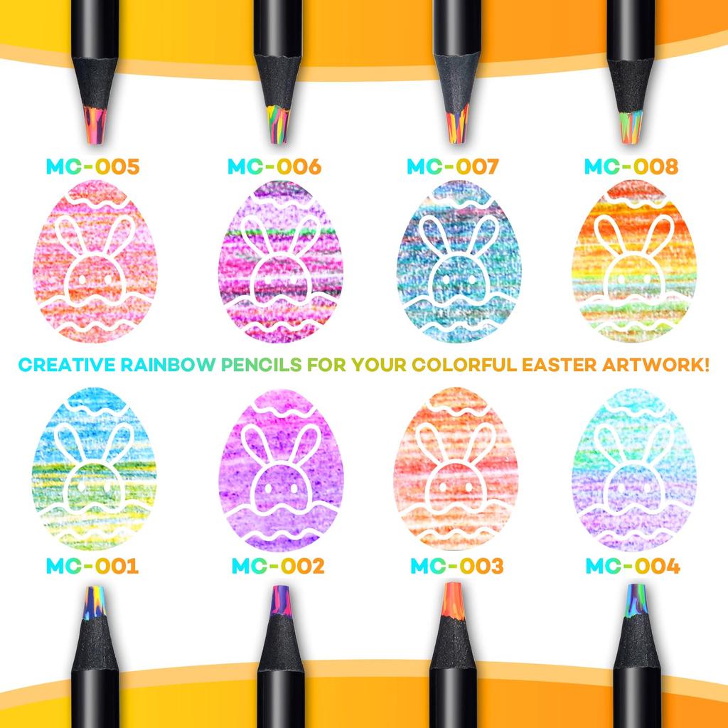 nsxsu Rainbow Jumbo Colored Pencils for Multicolored Art Supplies for and 16-Piece Adults, Pencils, Drawing, Coloring, Sketching, Pre-Sharpened
