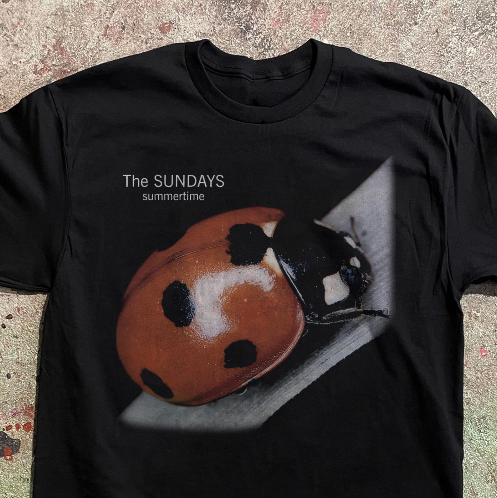 The Sundays Summertime Ladybug T-Shirt, 90s Indie Dream Pop Band Tee XL