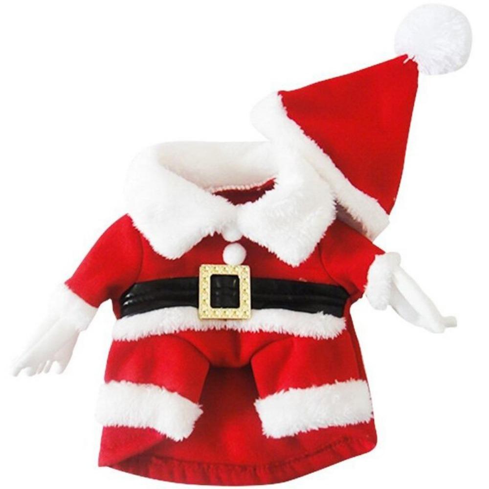 New three-dimensional Christmas suit hat turned into dog clothes, Christmas teddy dog pet clothes