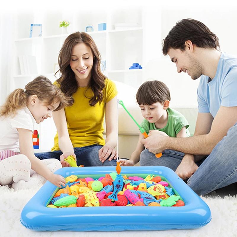 Fishing Game Kit Plastic Party Favors Festival Leisure Entertainment Gathering Gifts for Guests Indoor Outdoor Water Play TMZ
