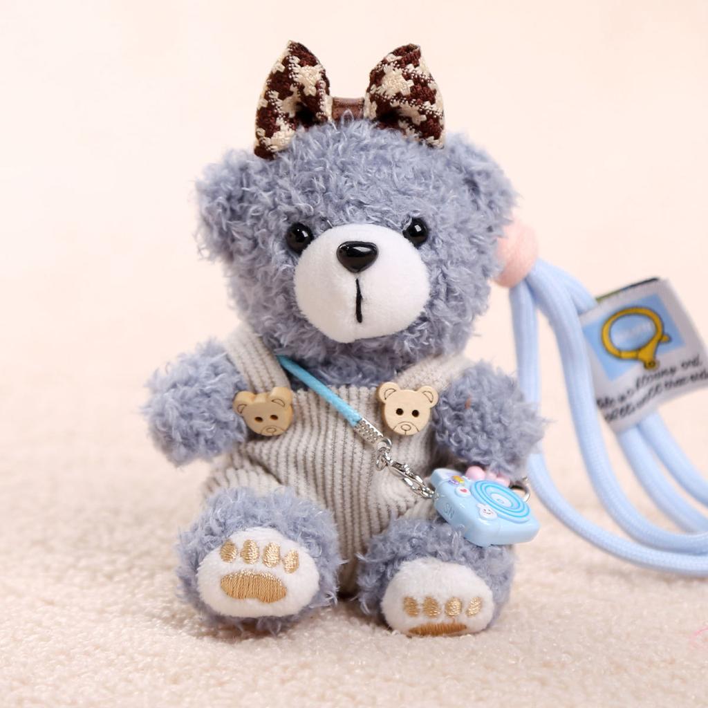 Teddy bear doll pendant keychain bracelet bag pendant plush toy birthday gift girl doll