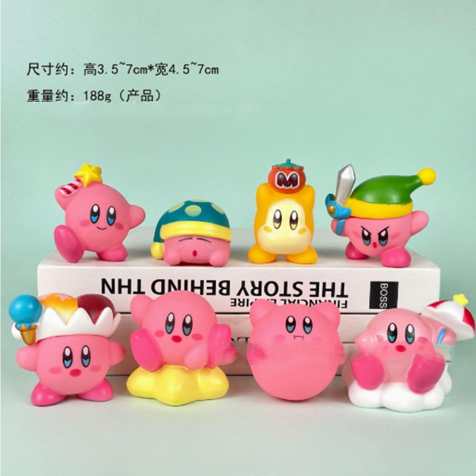 Star Kirby Actionfiguren Spielzeug Mit Kirby Cartoon Aufbewahrungstasche Pvc Niedliche Figur Action Spielzeug