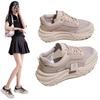 Mesh breathable heightening women's shoes summer fashion versatile soft sole non-slip lightweight sports shoes