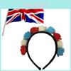 The Queen's 70th Platinum Jubilee Red White Blue Flower Hair Accessories Crown Celebrate In Style!