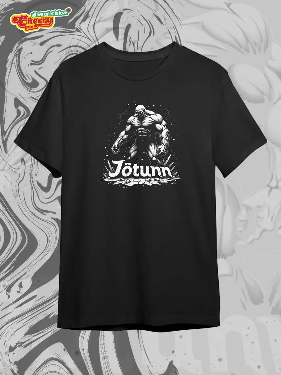Black T-shirt with Chertanovo district print S