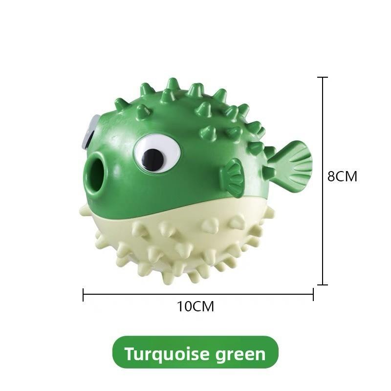 Dispenser di Cibo Giocattolo a Forma di Pesce Rimbalzante Giocattolo per Animali Domestici Interattivo Alimentatore Lento per Cani Gatti Gioco Autonomo Sollievo dalla Noia Allenamento IQ Masticabile Dentale Gioco Puzzle Forniture