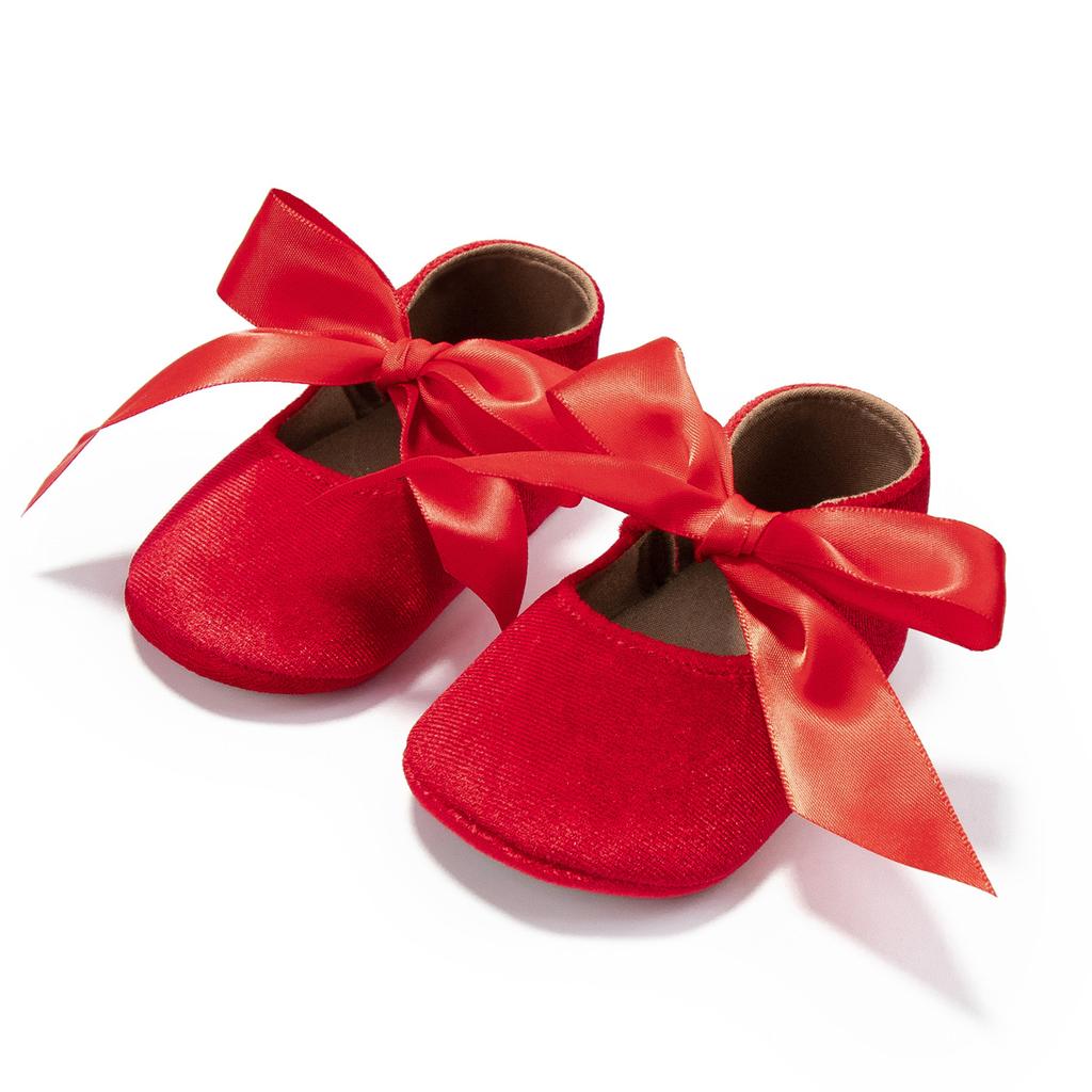 Velvet Ribbon Baby Shoes Princess Shoes Soft Sole Non Slip Walking Shoes Baby Shoes