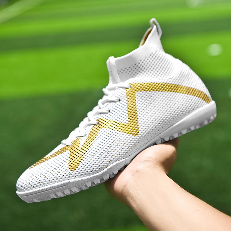 35-47 Hochwertige hochwertige Jugend-Fußballschuhe für Herren Broken Nails Herren-Schnürstiefel aus Gummi mit weichem Boden und großen Fußballschuhen