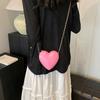 Cute Mini Heart Shaped Shoulder Sling Bag For Women In Colorful Pu Material