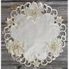 HOT Christmas Flower Embroidery Table Place Mat Cloth Tea Placemat Dining Coaster Kitchen Table Decoration and Accessories