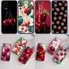 Kirsch Sommerfrucht Hülle für Samsung A11 A12 A13 A15 A52S A53 A55 A56 A70 A71 A72 A73 F06 F16 F56 S10 Plus S10e
