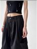 Women's 2025 American Retro Wide-Leg Parachute Cargo Pants - Quick-Dry, High-Waisted, Loose Fit