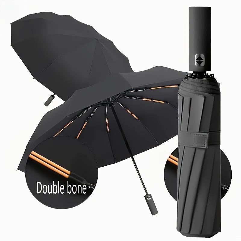 Automatic Folding Umbrella - Large Size, Double-Rib Design, Windproof and Sun-Resistant 190T Canopy, Suitable for Two People