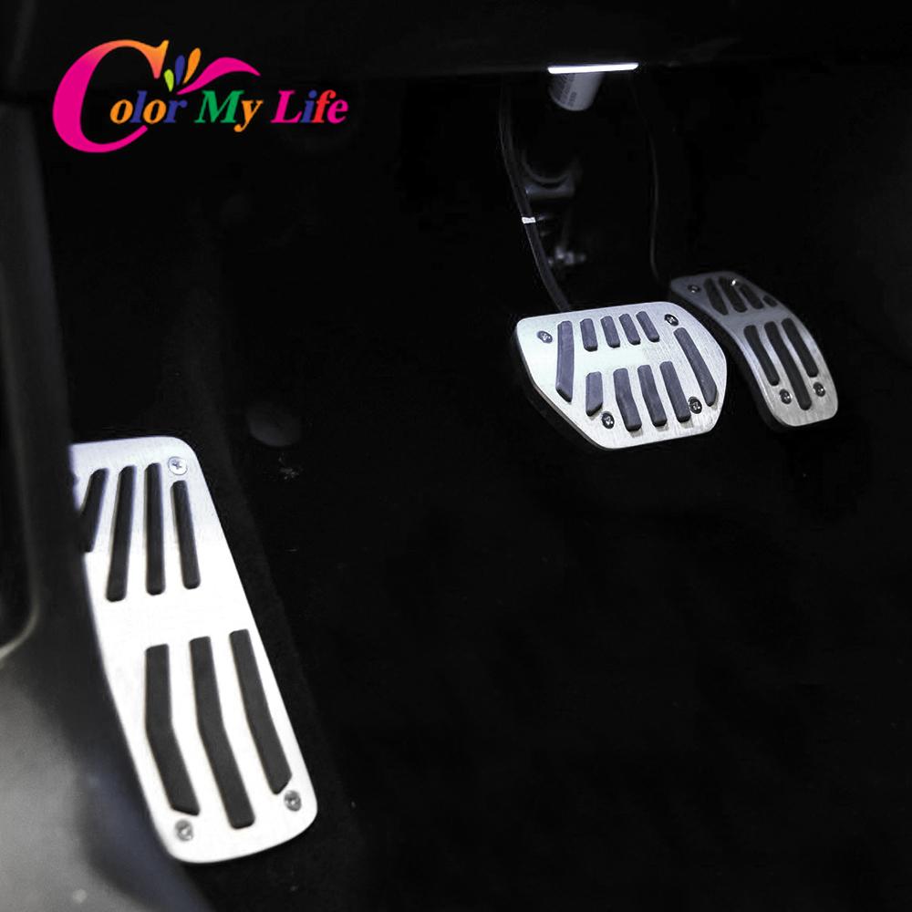 Color My Life Stainless Steel Car Pedals Fit for Peugeot 301 307 308 408 CC 2013 -  Gas Brake Pedal Cover Rest