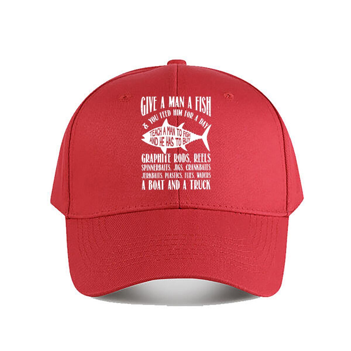 Funny Fishing Gear Quote Baseball Cap Fashion Unisex Sunhat Womens Outdoor Sports One Size
