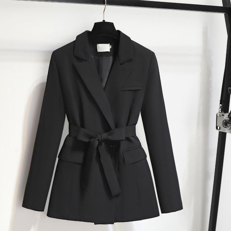 A Small Suit with A Waist-hugging Slim Waist Autumn Latest Leisure Jacket for Women Womens Belt British Style Autumn Design Niche