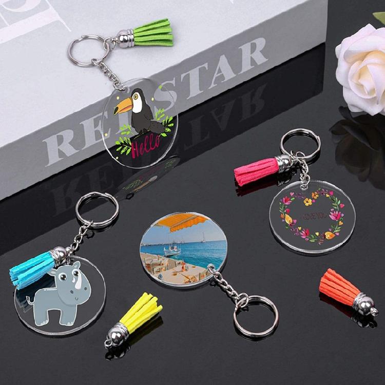 Acrylic Keychain Diy Handicraft Acrylic Ornament Blanks for Craft Projects