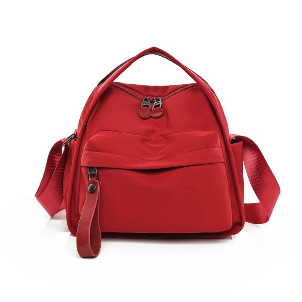 Shoulder Bag Women Nylon Multi Pocket Adjustable Strap for Daily Office