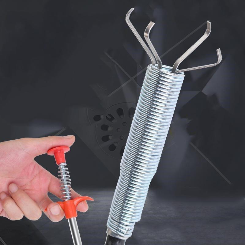 Flexible Sink Grabber Reacher Picker with 4 Claws Sewer Dredging Drain Clog Remove Tool for Home