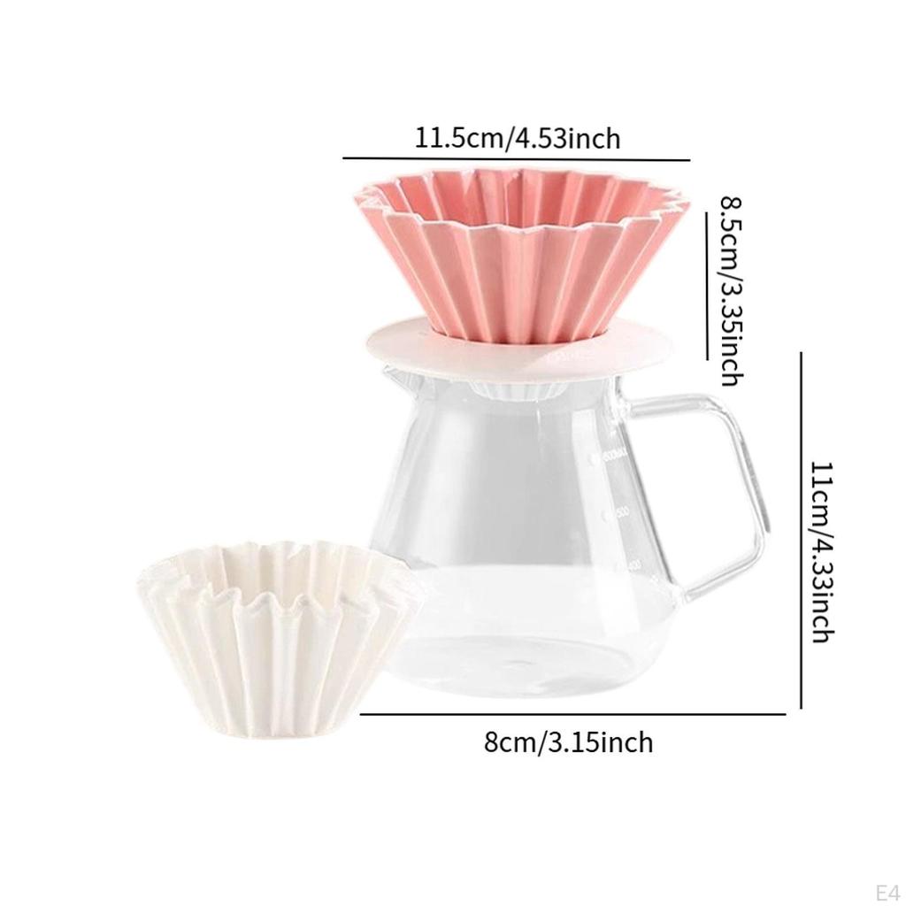 Ceramic Coffee Filter Cup Reusable Single Maker for Office Travel 2pcs Pink