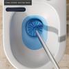 Wall-mounted Toilet Brush with Long Handle, Flexible No-dead-angle Cleaning, Comes with Storage Holder for Bathroom Use.