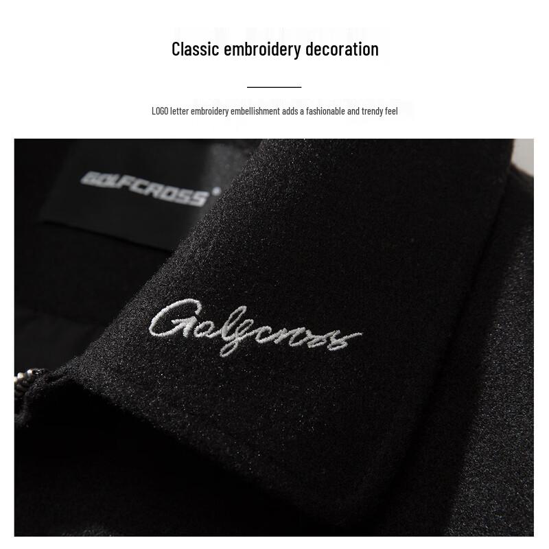 GOLFCROSS Couple's Embroidered Lapel Cardigan Jacket