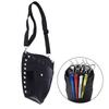 PU Leather Barber Scissor Hairdressing Holster Pouch Holder Case Rivet Clips Bag