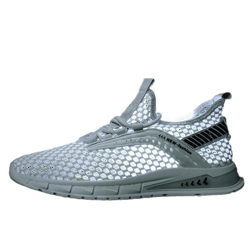 Sommar nya ihåliga mesh sport löpning student ungdom tide skor mode avslappnad mode herr mesh skor