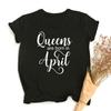 Queens Born In March June January Months Women Birthday T Shirt Harajuku Aesthetic Short Sleeve Tees