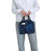 Vintage Blue Rose Pattern Insulated Lunch Bag for Women Kids Leakproof Food Boxes Thermal Lunch Box Tote