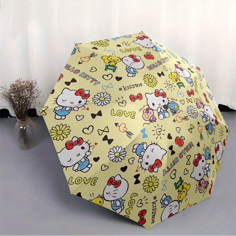 1pc Hello Kitty Automatic Umbrella - 8-Rib Foldable Design, Outdoor Adventures, Durable Canopy Material Yy250827170