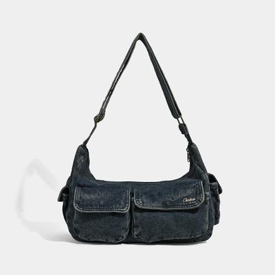 Hot Girl Džínsová Taška Dámsky Nový Produkt Retro Móda Jednoduchá Taška Cez Rameno Taška Pod Pazuchu Ručná Tote Taška Trendy