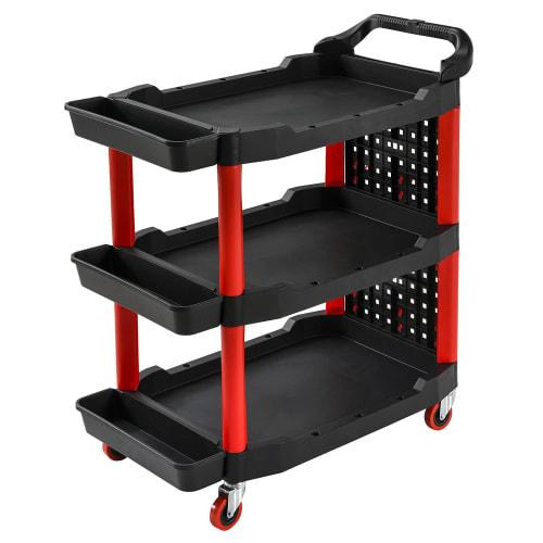 3-Tier Tool Cart, Tool Cabinet, Resin Tool Trolley, 200kg Weight Capacity, Lightweight, Tool Cart, Transport Cart, Tool Storage Cart, Auto Repair Trol