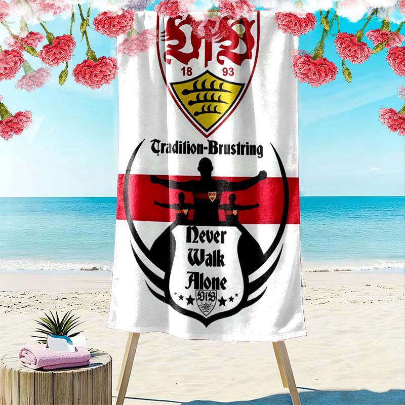 Stuttgart Power Print Beach Towel, Large Soft Quick Dry Towel for Beach Camping Swimming