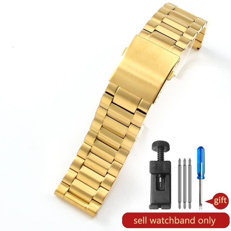 For DIESEL Stainless Steel Men's Watch Band Dz7395 Dz4316 Police Large Dial 22 24 26 28 Double Press Buckle Replace Watch Strap