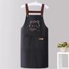 Cartoon Cats Printing Kitchen Apron Oil Proof Easy To Clean Workwear Apron Waterproof Restaurant Uniform